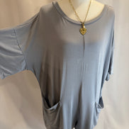 v-back oversized romper