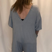 v-back oversized romper