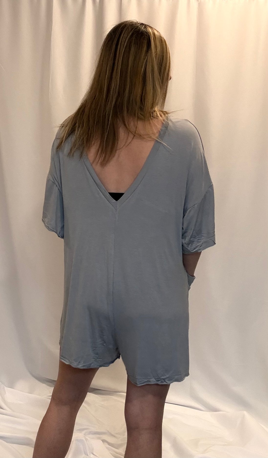 v-back oversized romper