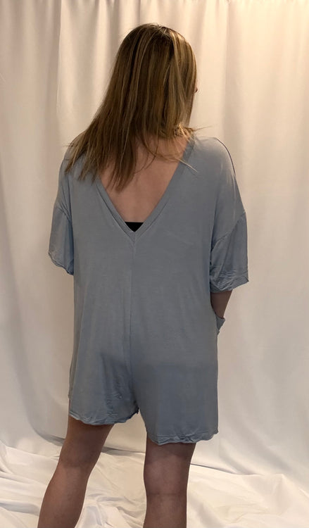 v-back oversized romper