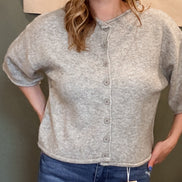 button up sweater top