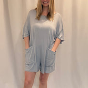 v-back oversized romper