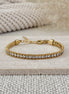 chain and rhinestones tennis bracelet