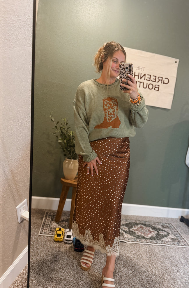 the western boots sweater