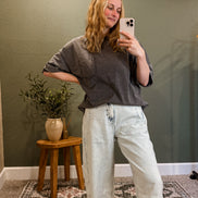 barrel denim jeans