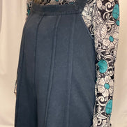 floral turquoise mesh top