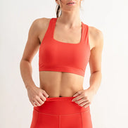 square neck sports bra