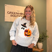 ghost + pumpkin sweatshirt