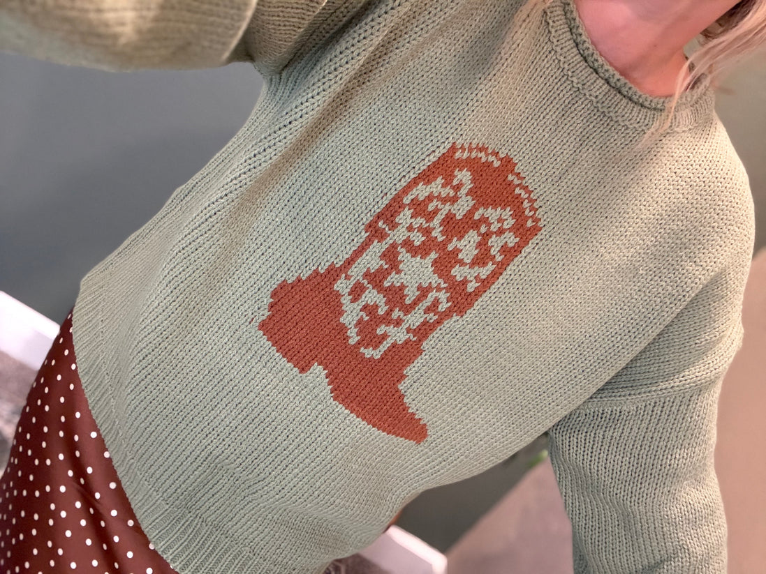 the western boots sweater