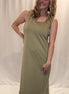 back twist midi dress