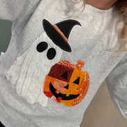 ghost + pumpkin sweatshirt