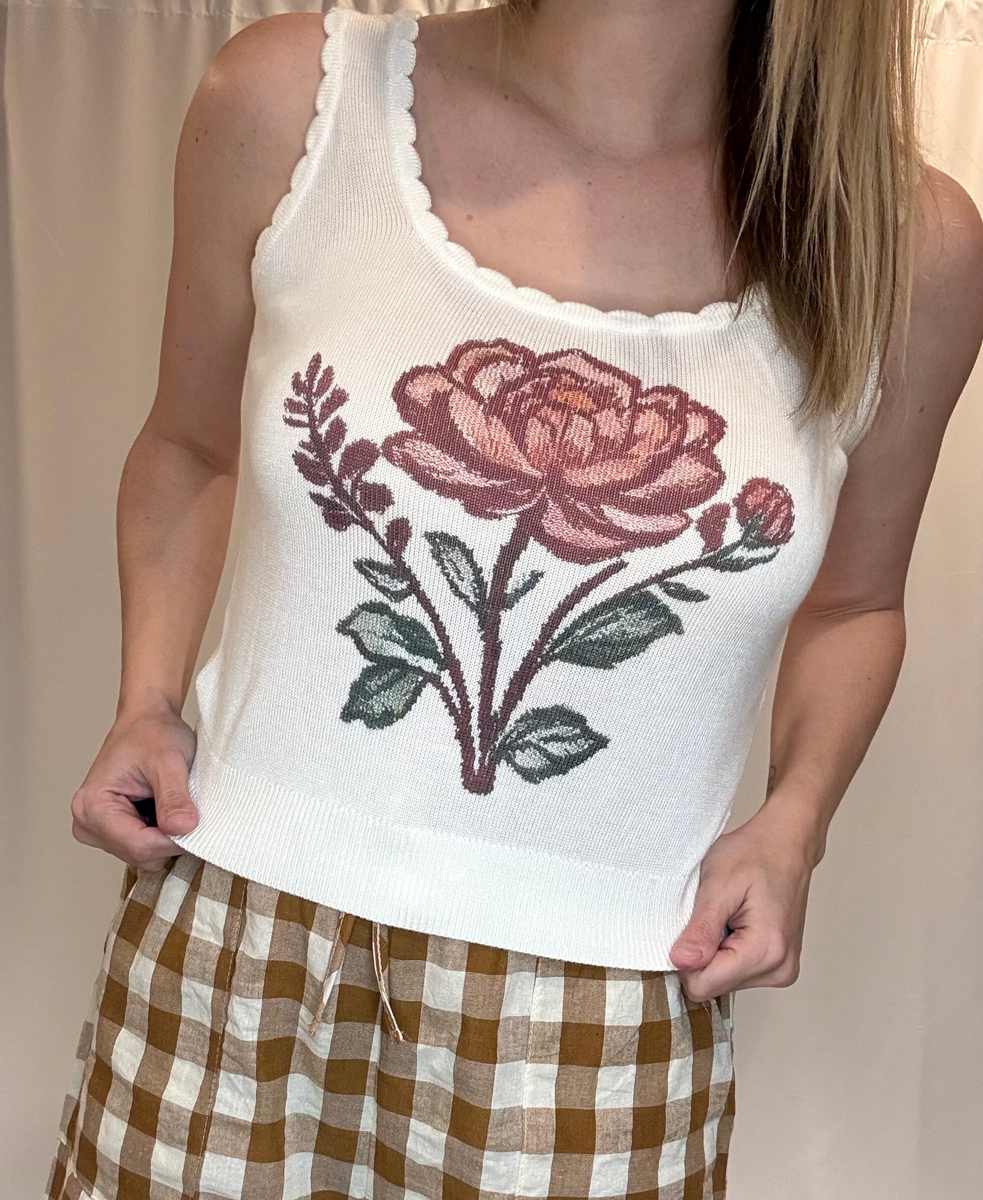 floral western tank