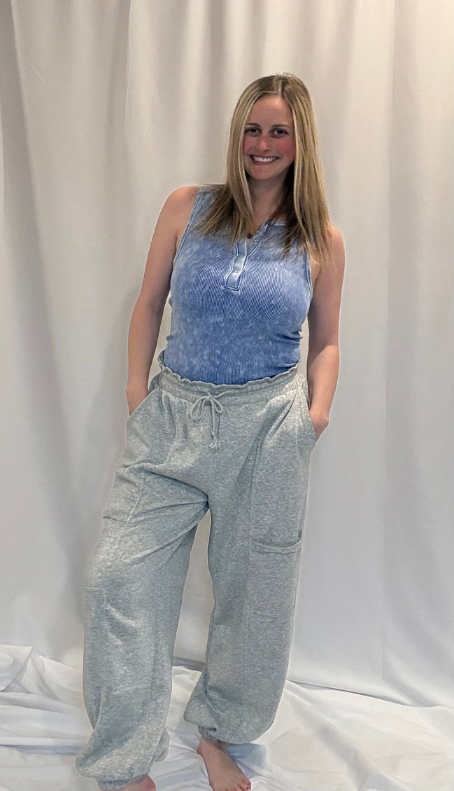 ruffle joggers