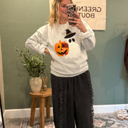 ghost + pumpkin sweatshirt