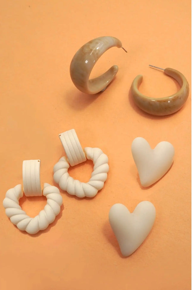 acrylic trio hoop earrings