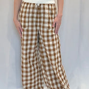 gingham boxer pants