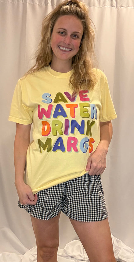 save water drink margs graphic tee