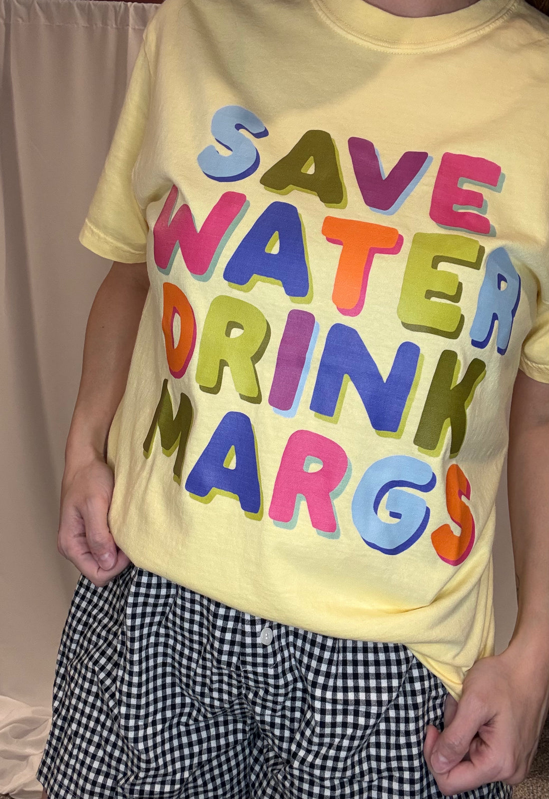 save water drink margs graphic tee