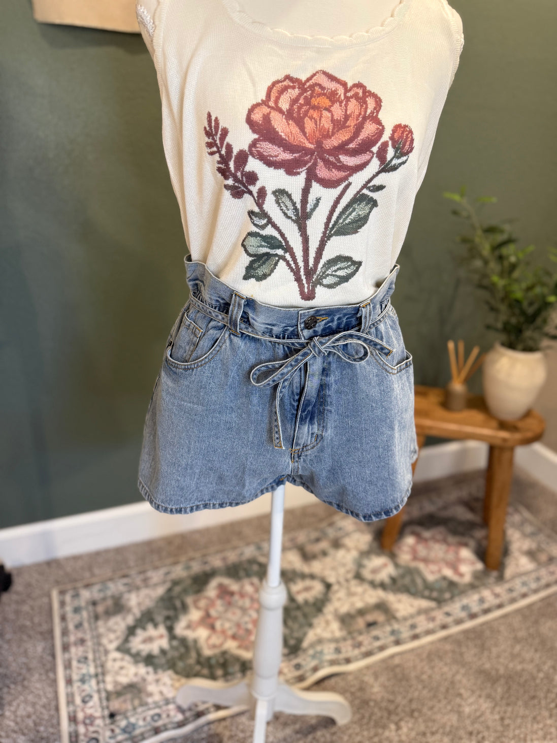 gathered waist shorts