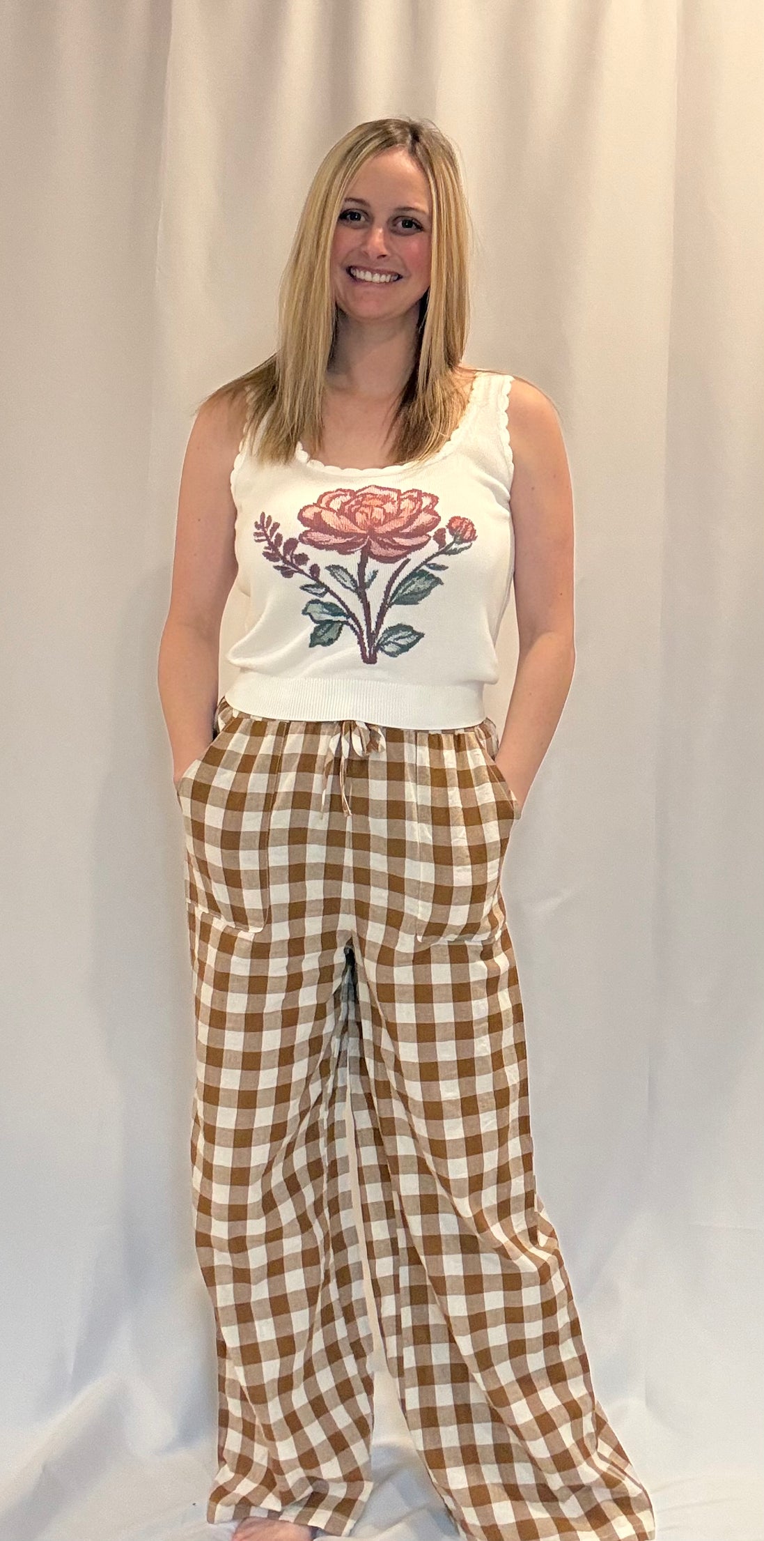floral western tank
