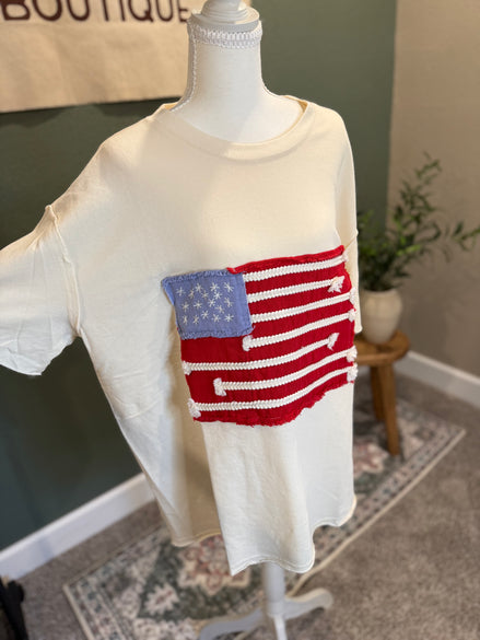 american flag oversized shirt