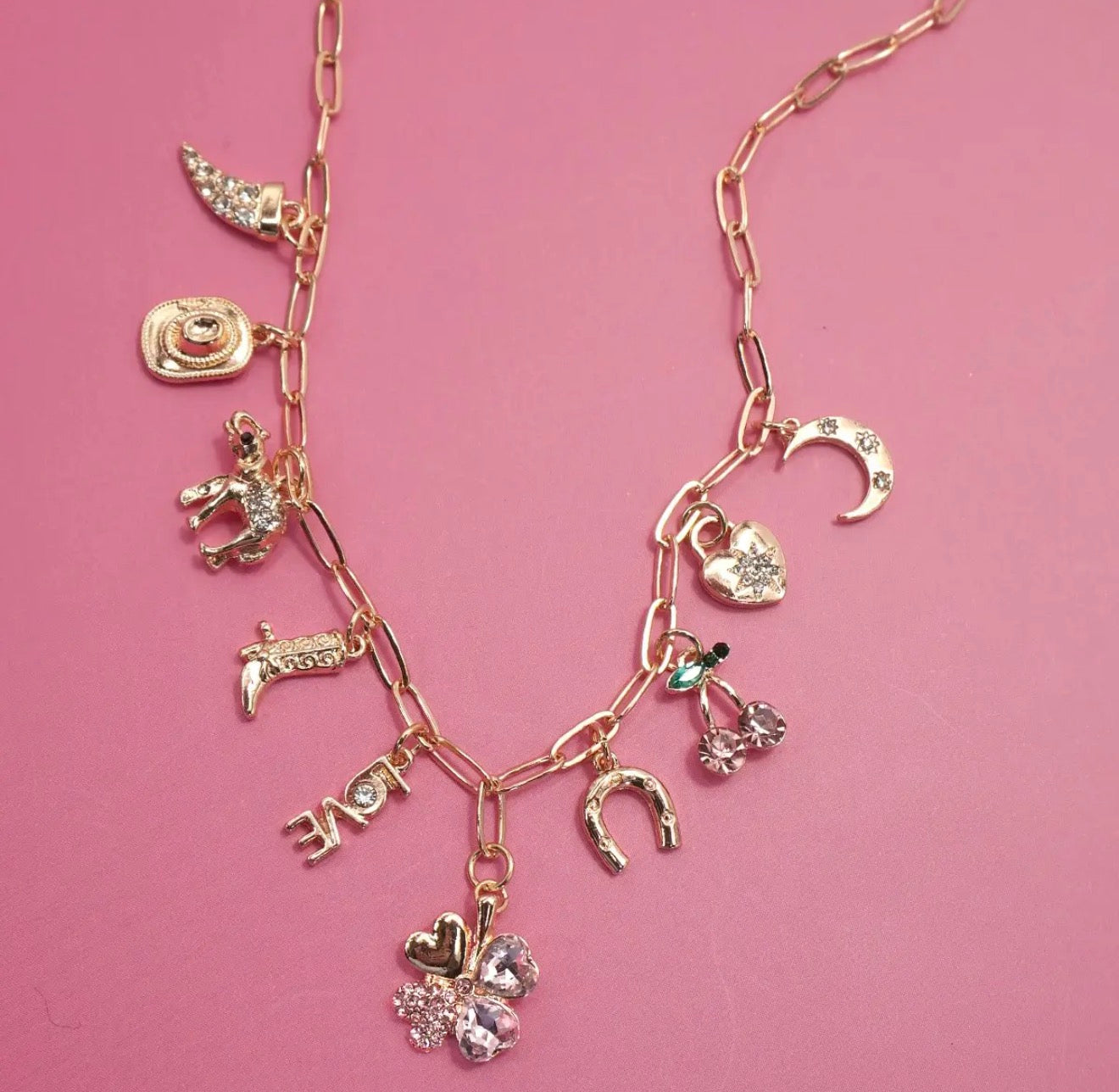 western charm necklace