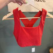 square neck sports bra
