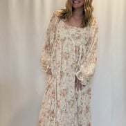light chiffon floral dress