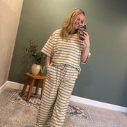 striped relaxed set
