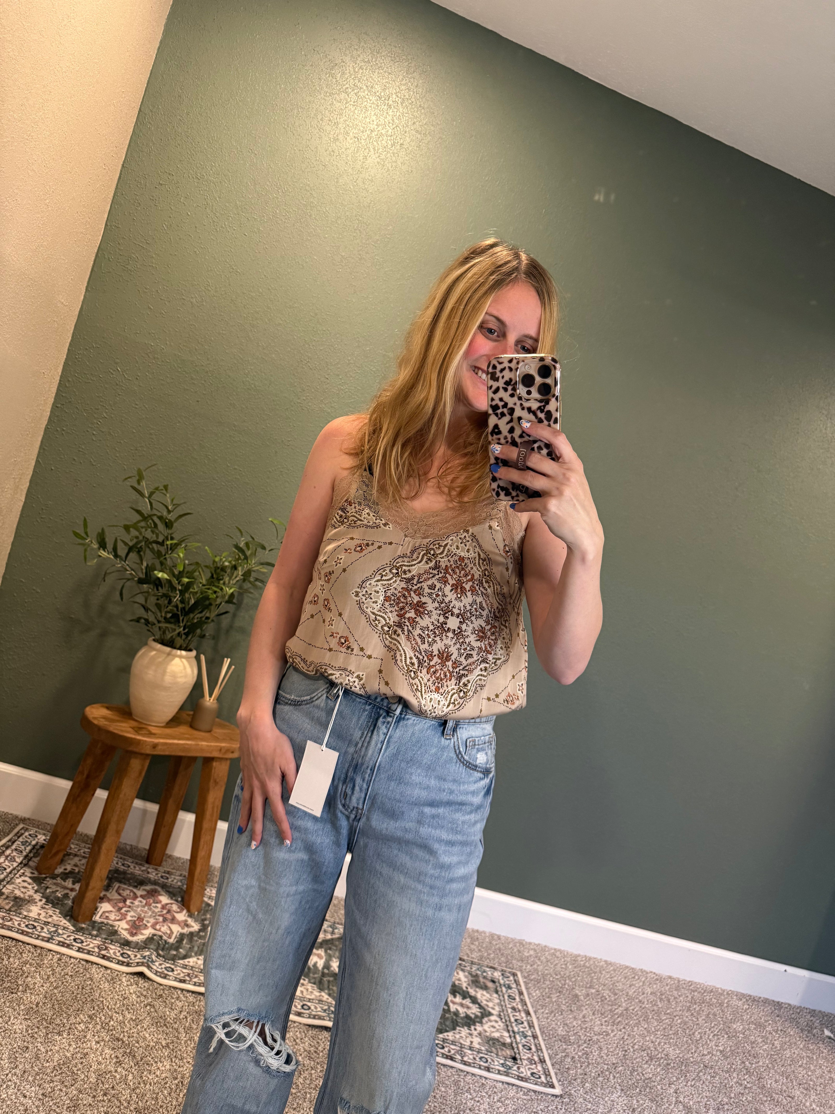 bandana lace cami