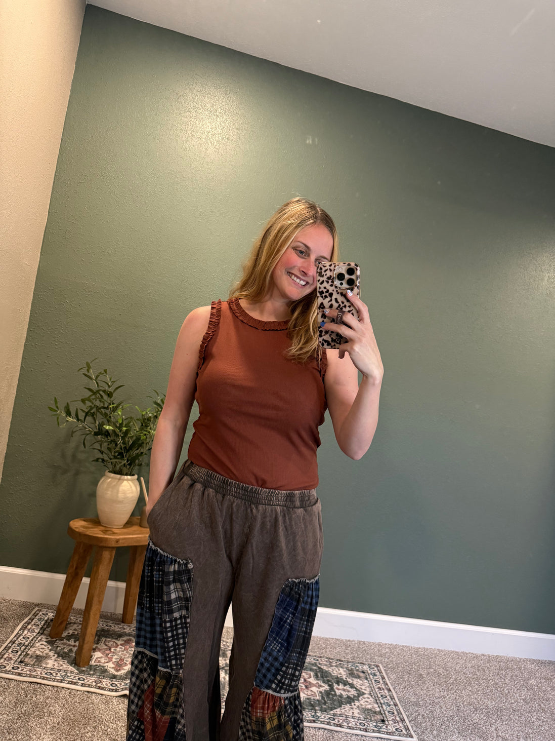 ruffle sleeve tank