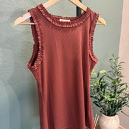 ruffle sleeve tank