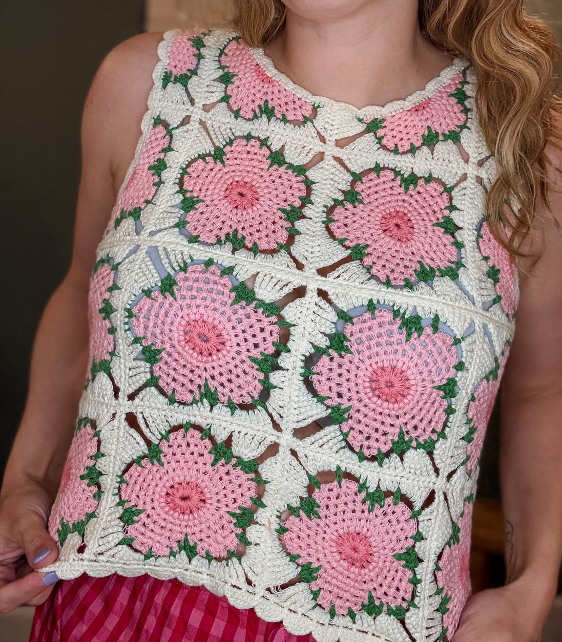 crochet daisy tank