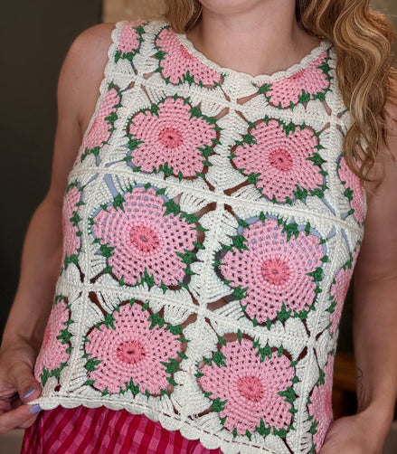 crochet daisy tank