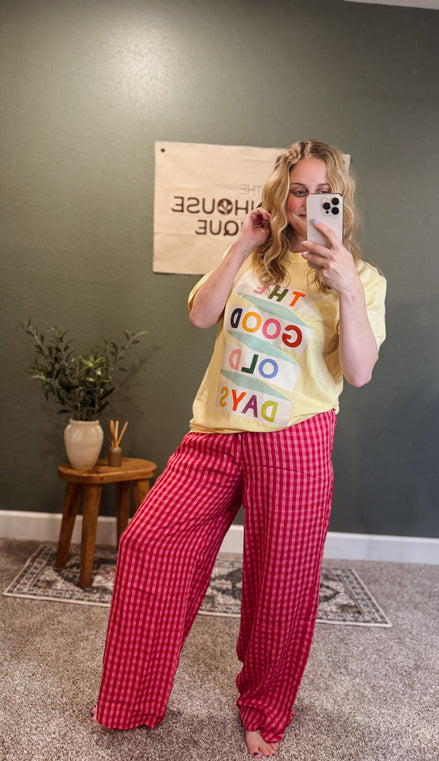 gingham pant