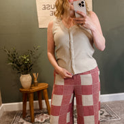 button up ribbed tank