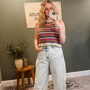knit striped tank