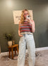 knit striped tank