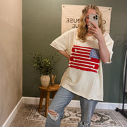 american flag oversized shirt