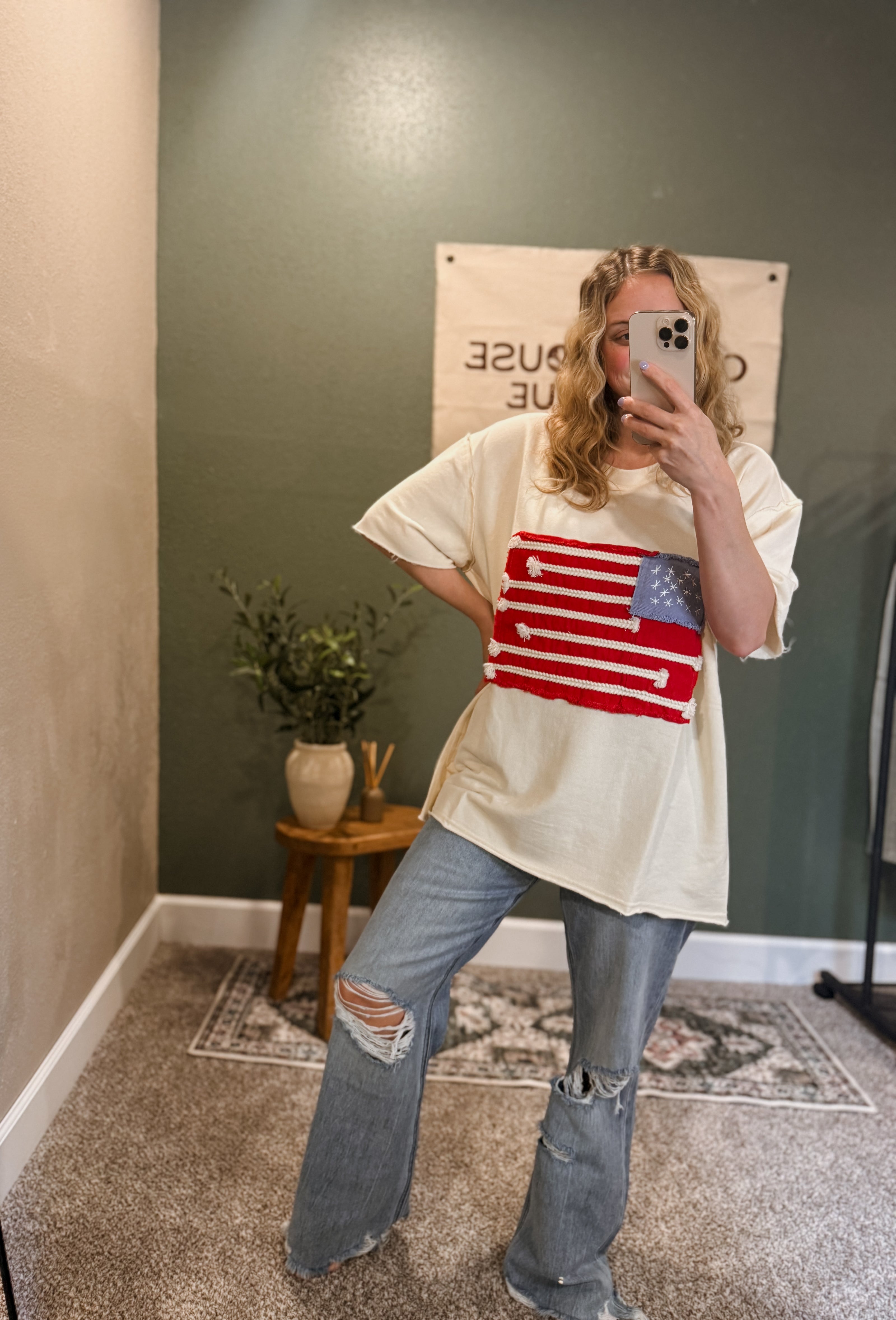american flag oversized shirt