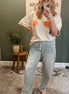 drawstring denim pants