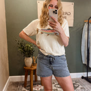 gathered waist shorts