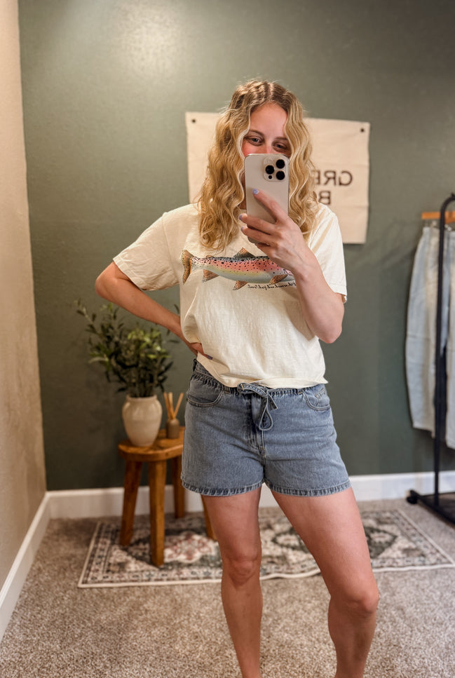 gathered waist shorts