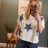 denim star top
