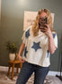 denim star top