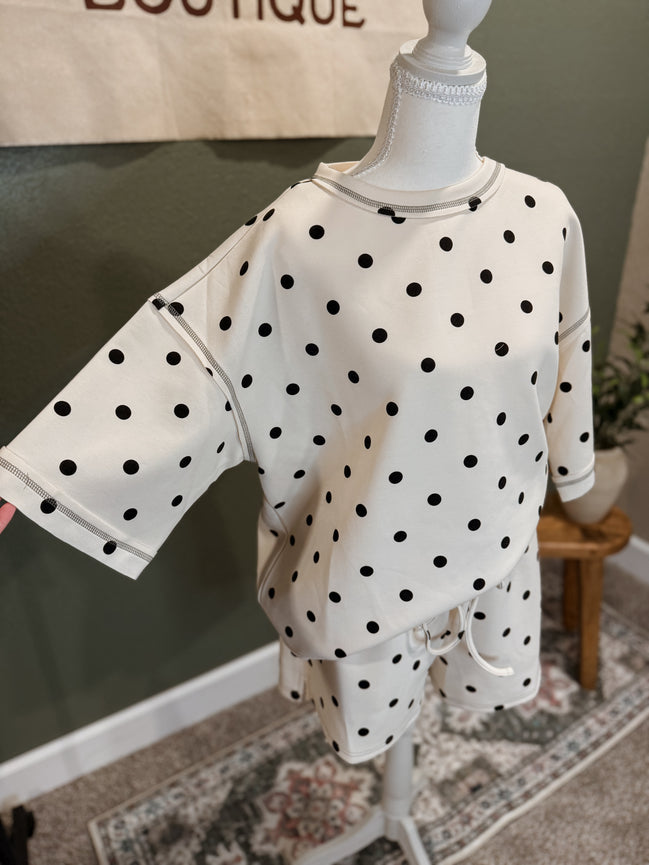 scuba polka dot shirt