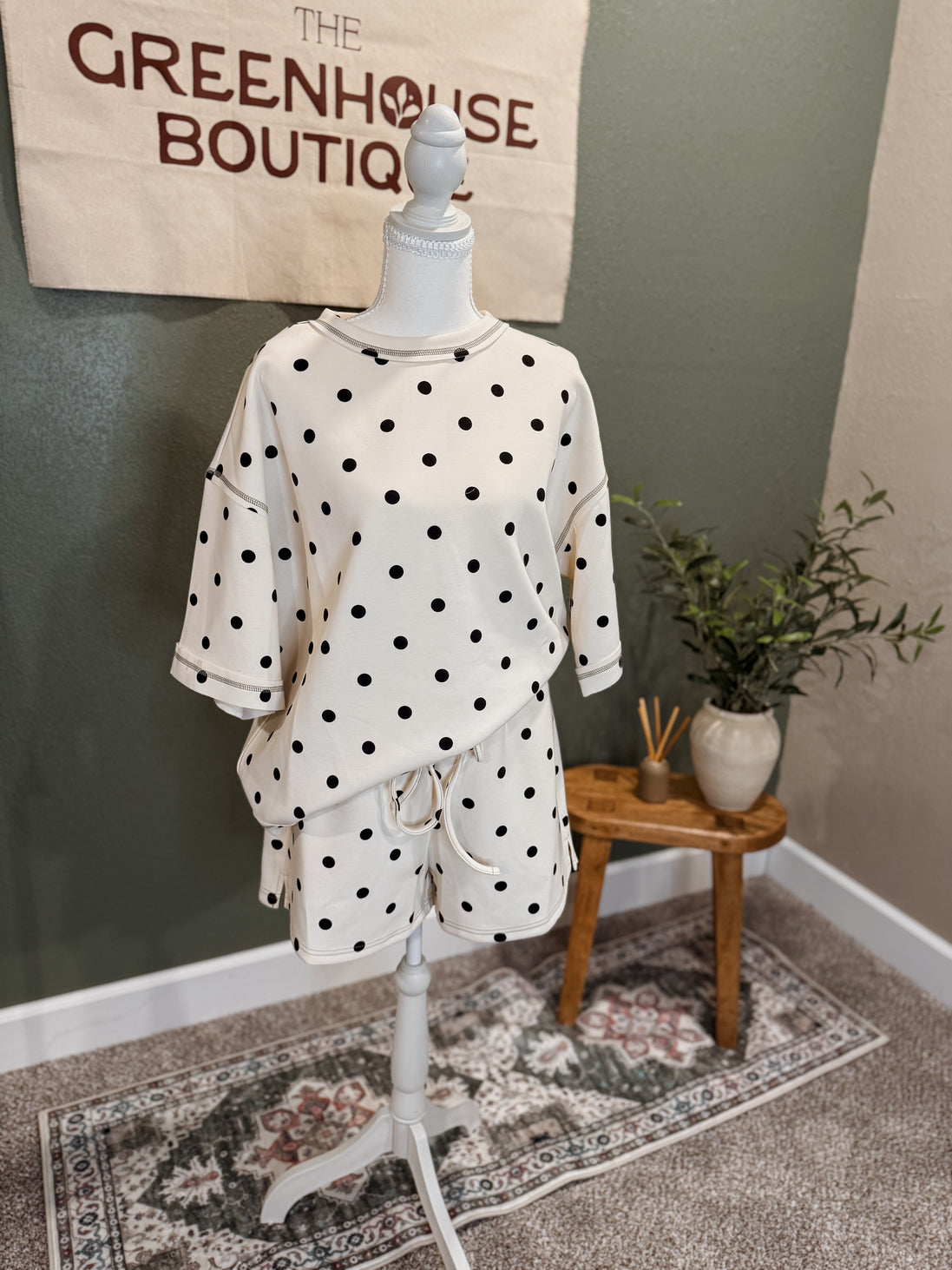 scuba polka dot shirt