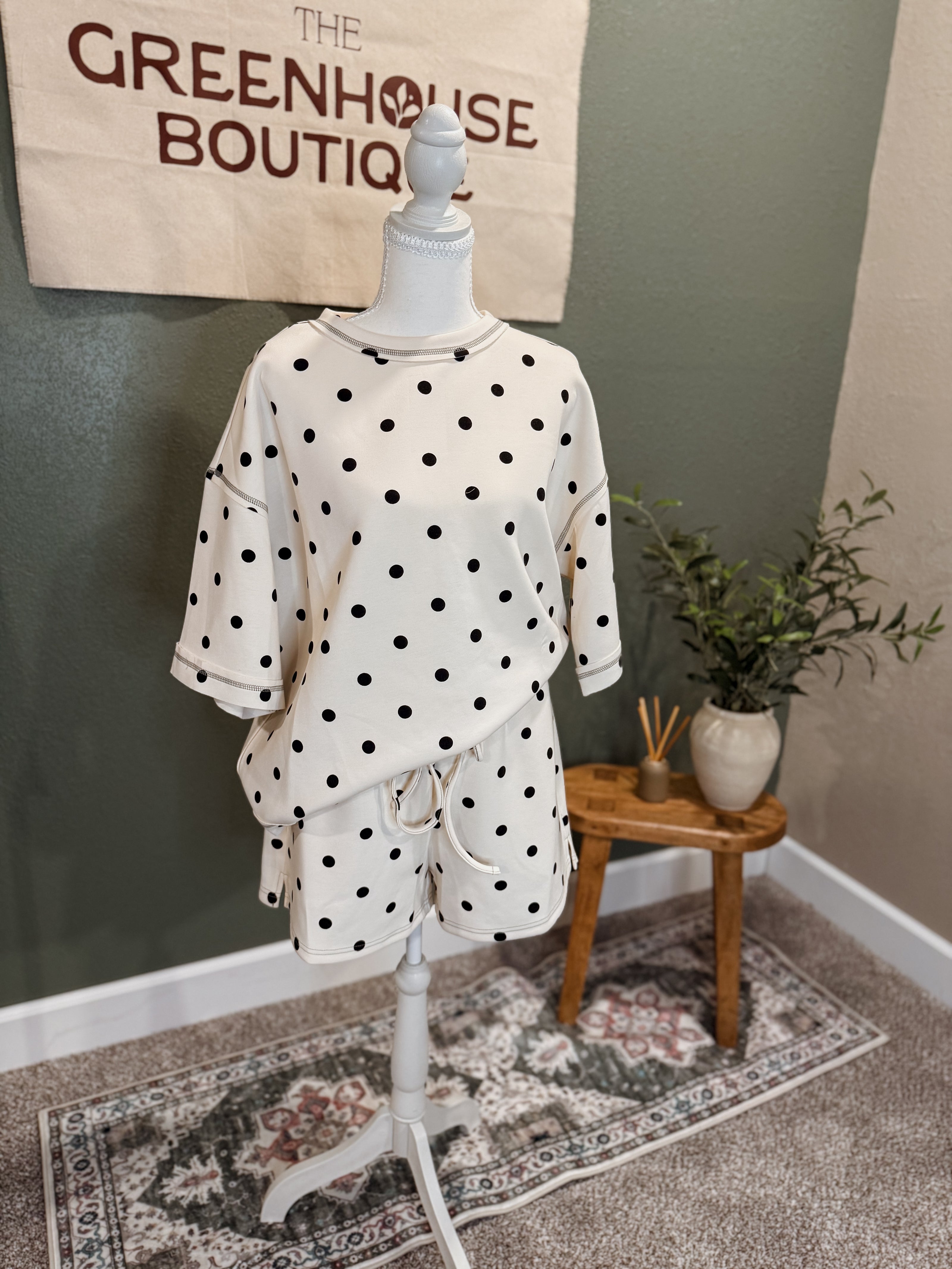 scuba polka dot shirt