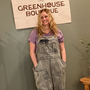 oversized patchwork overalls