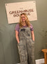 oversized patchwork overalls